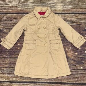 GAP Kids Tan Trench Coat with Pink Lining. 4T. VGUC.